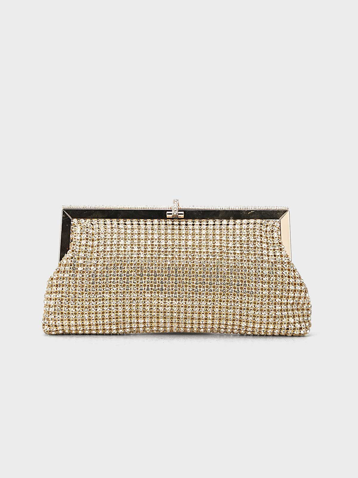 Women "TERESA" Diamond Stone Fancy Clutch - Image 6