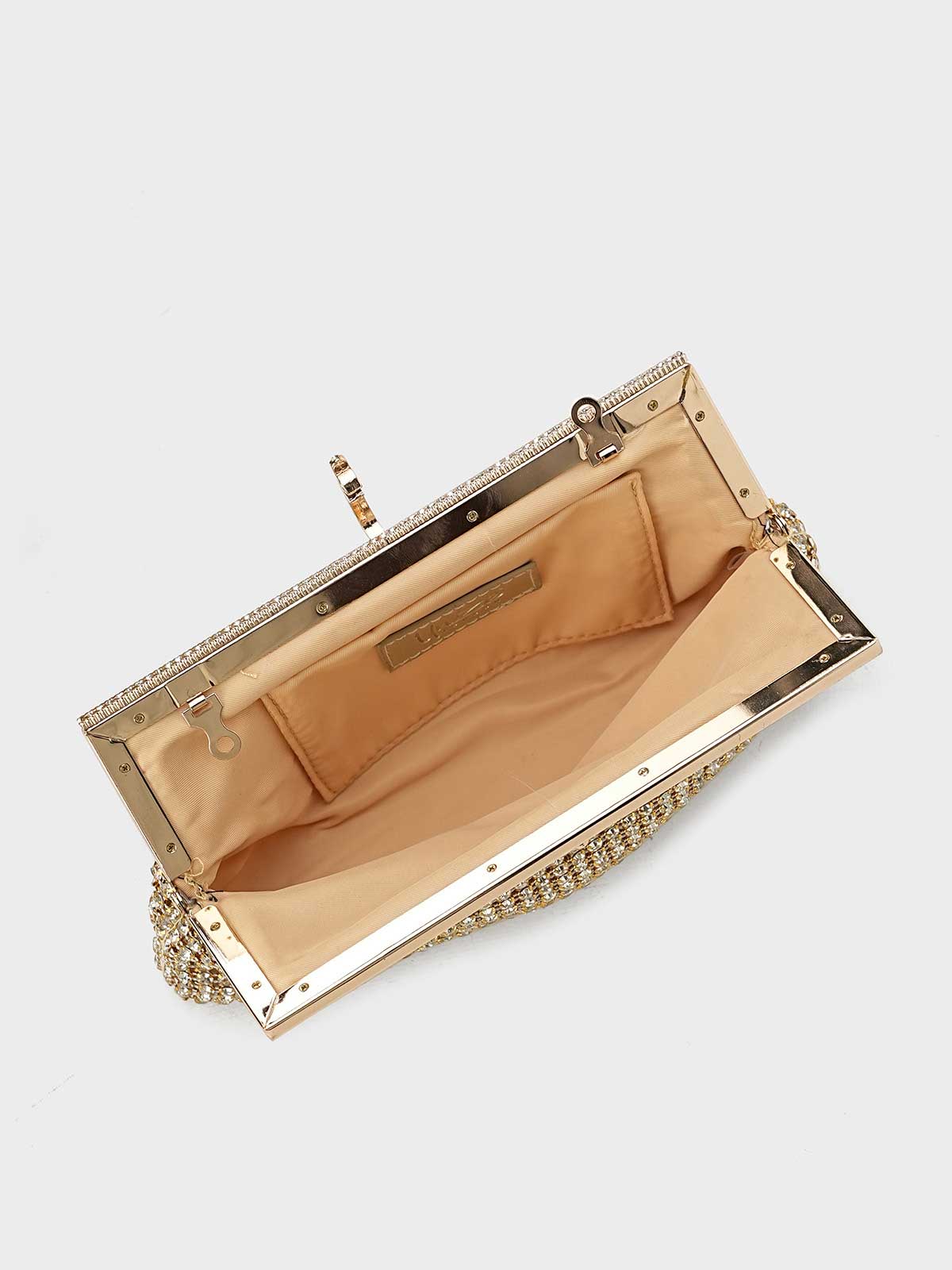 Women "TERESA" Diamond Stone Fancy Clutch - Image 7