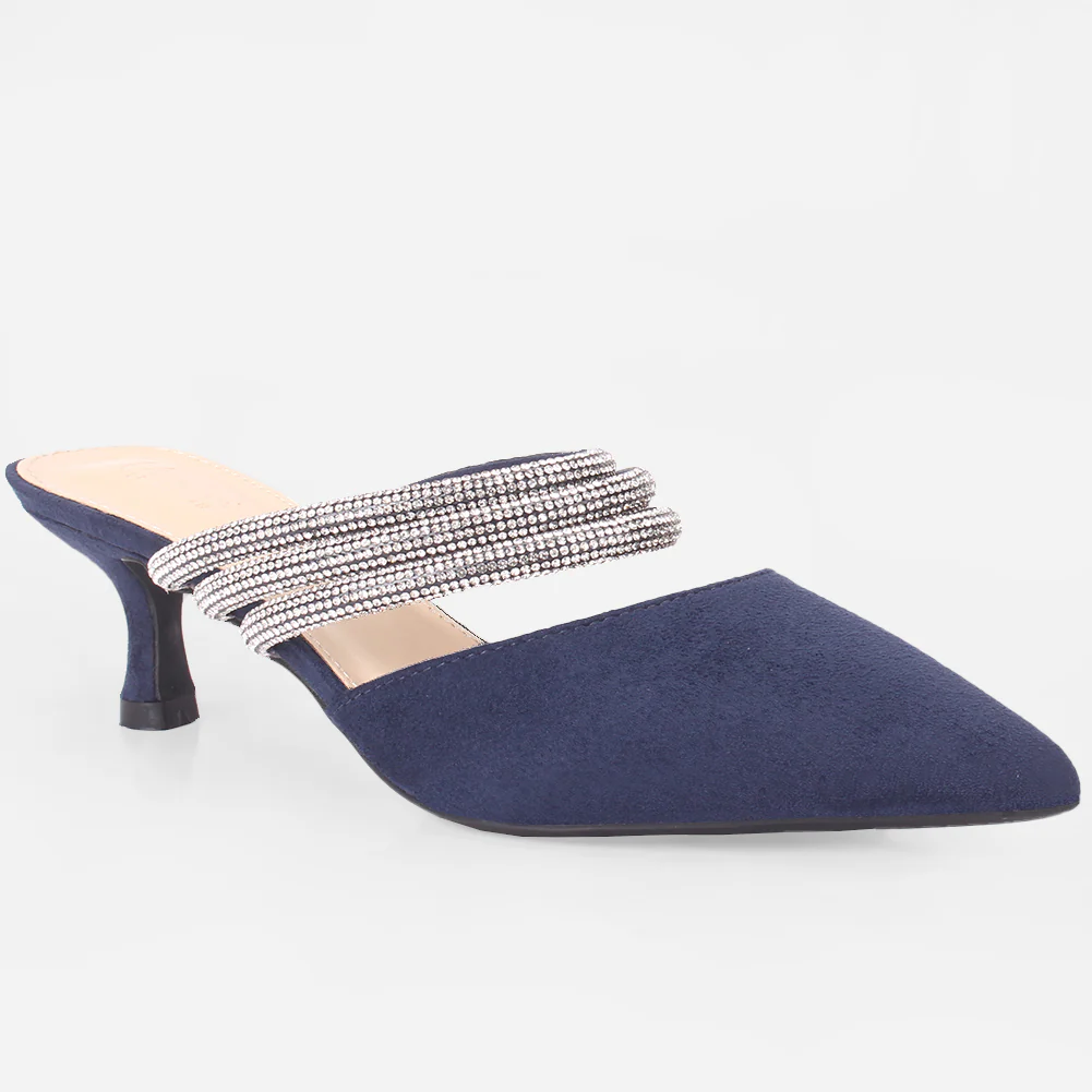 Women "VINCE" Diamante Slip On Sandals