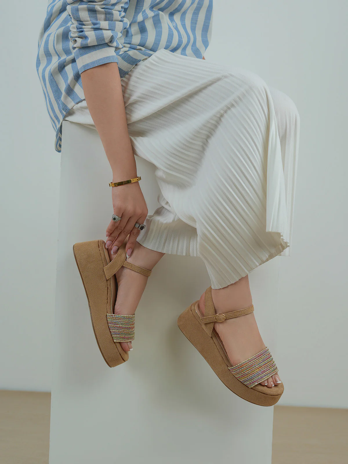 Women "ZARITA" Comfort Wedge Sandals - Image 3
