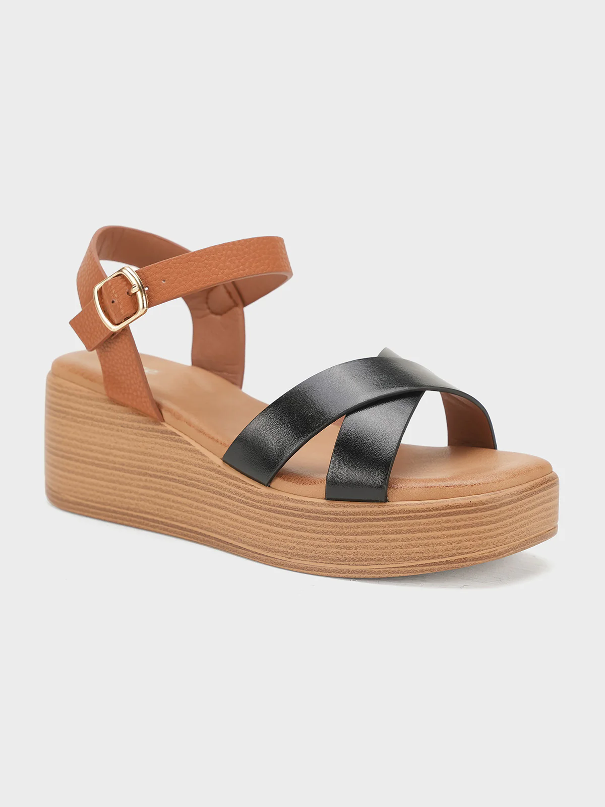 Women "ZENA" Smart Wedge Buckle Sandals - Image 2