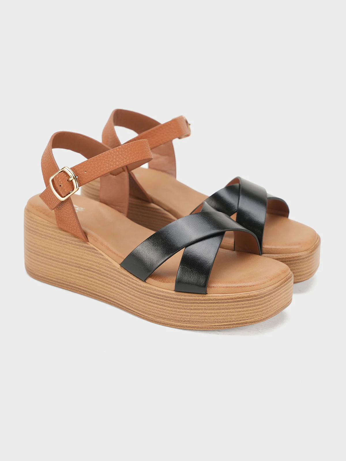 Women "ZENA" Smart Wedge Buckle Sandals - Image 4