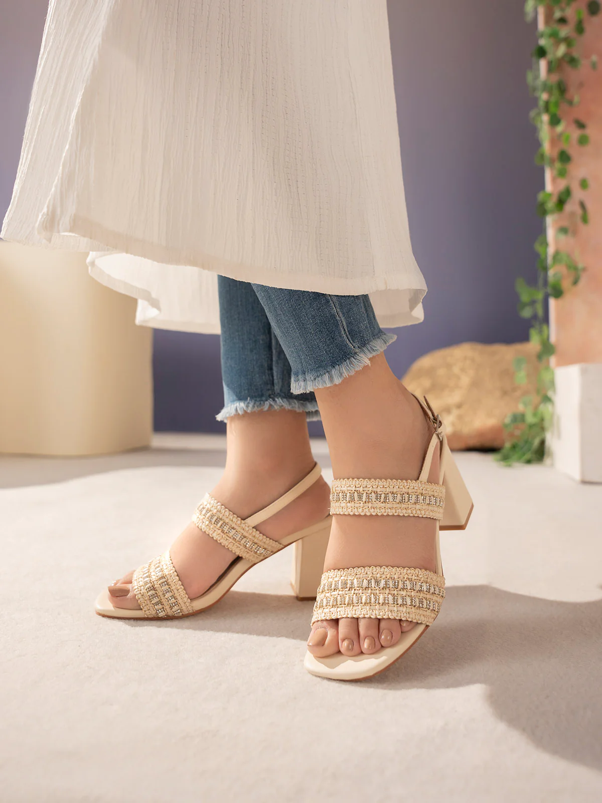 Women "ZIVON" Elegant Block Heel Sandals
