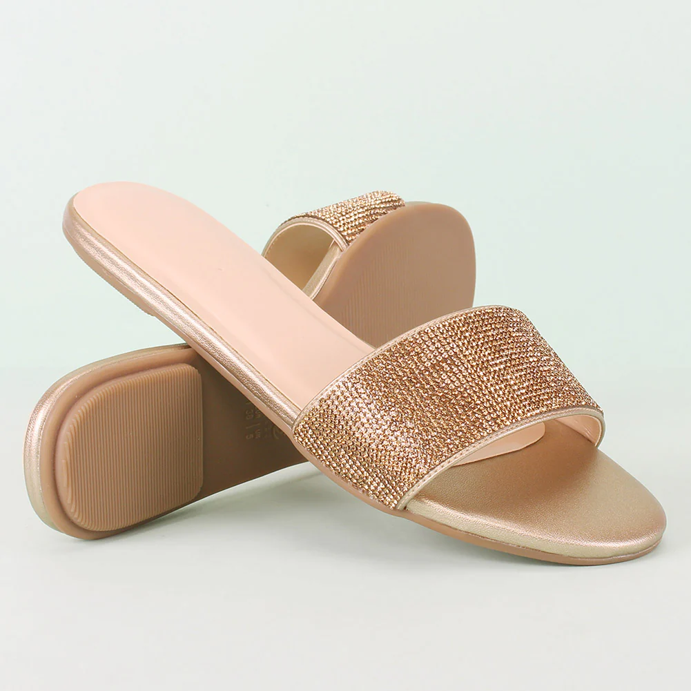 Women "Zoe" Sophisticated Glittering Slippers - Image 6