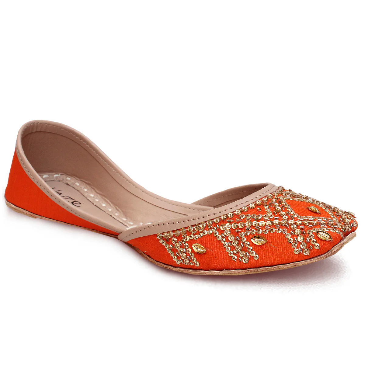 Women's "ADOLF" Sequence Leather Khussa