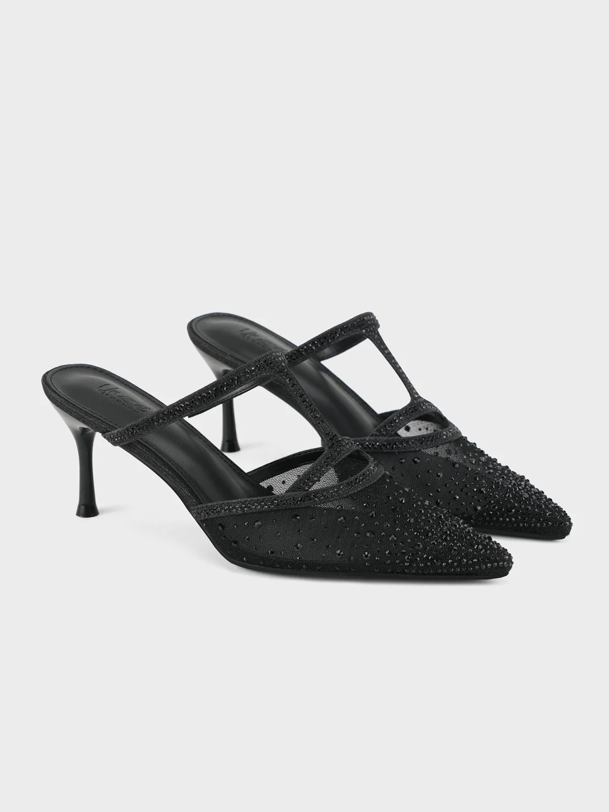 Womens "ADONIS" Net Adorned Evening Sandals - Image 3