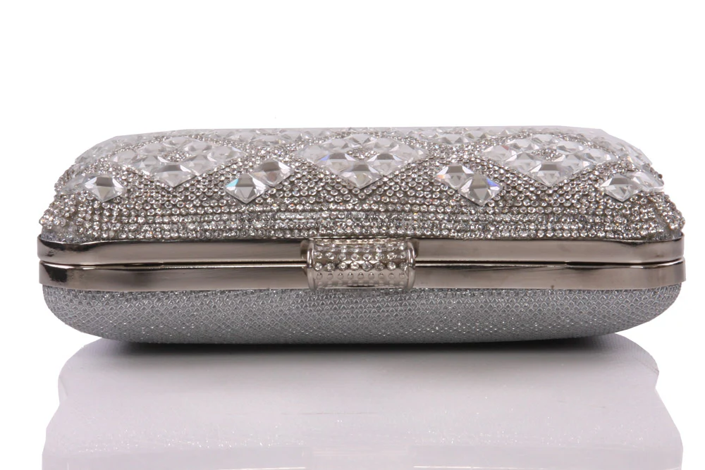 Womens ‘Alberto’ Decorated Formal Clutch Handbag - Image 4
