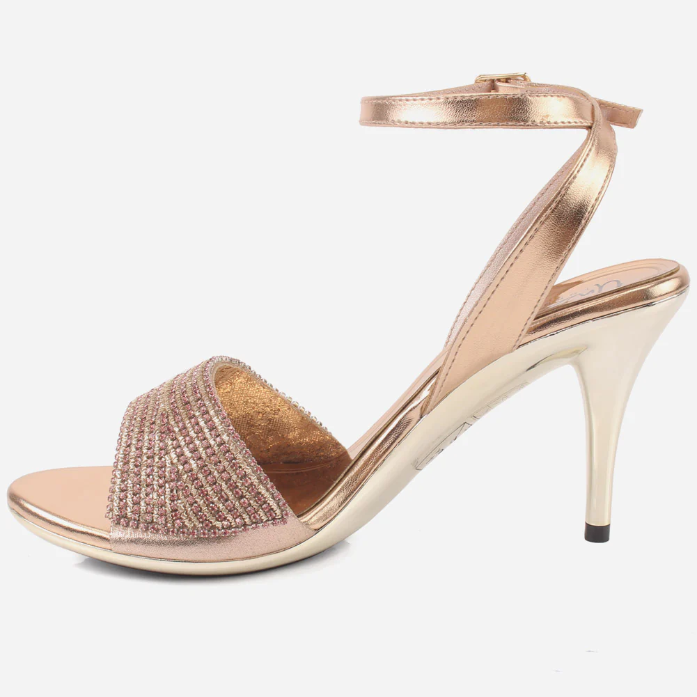 Women's "ALEXA" Rhinestones Decorated Stiletto Sandals - Image 3