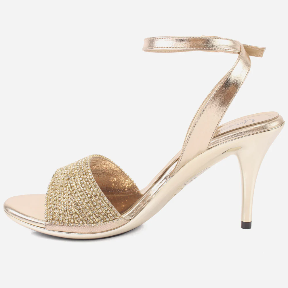 Women's "ALEXA" Rhinestones Decorated Stiletto Sandals - Image 3