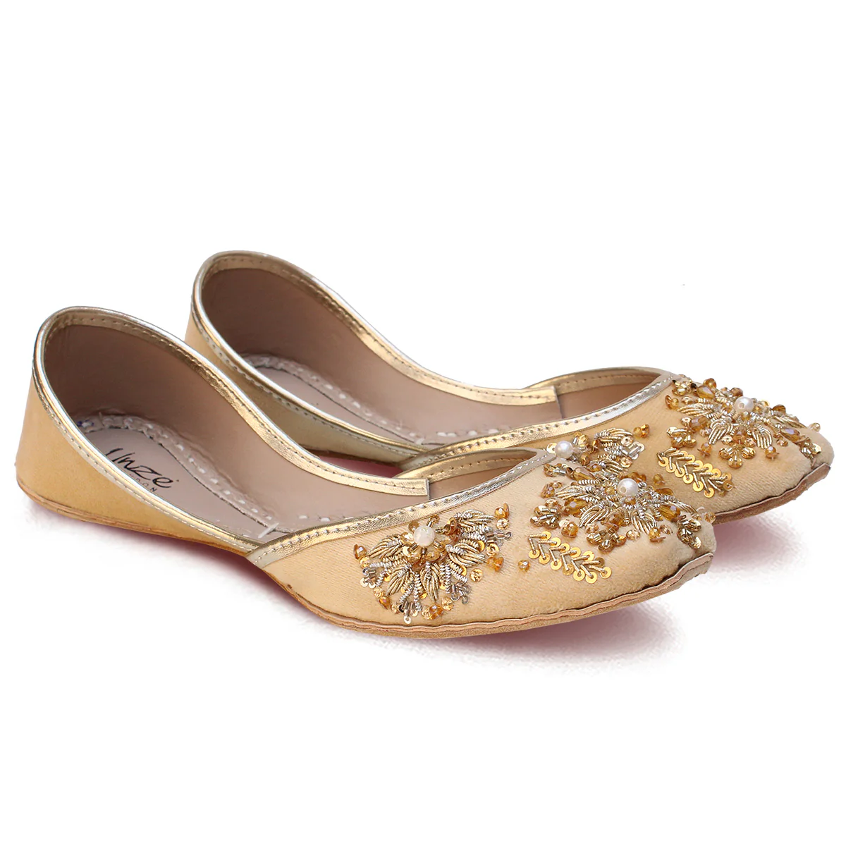 Women's "AMROSE" Embroidered Leather Khussa - Image 2