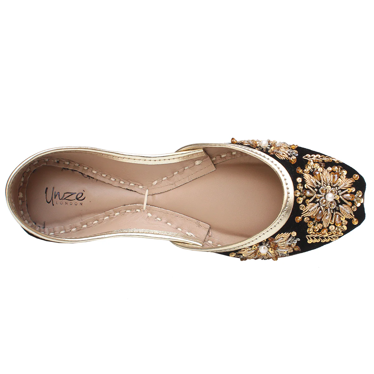 Women's "AMROSE" Embroidered Leather Khussa - Image 4