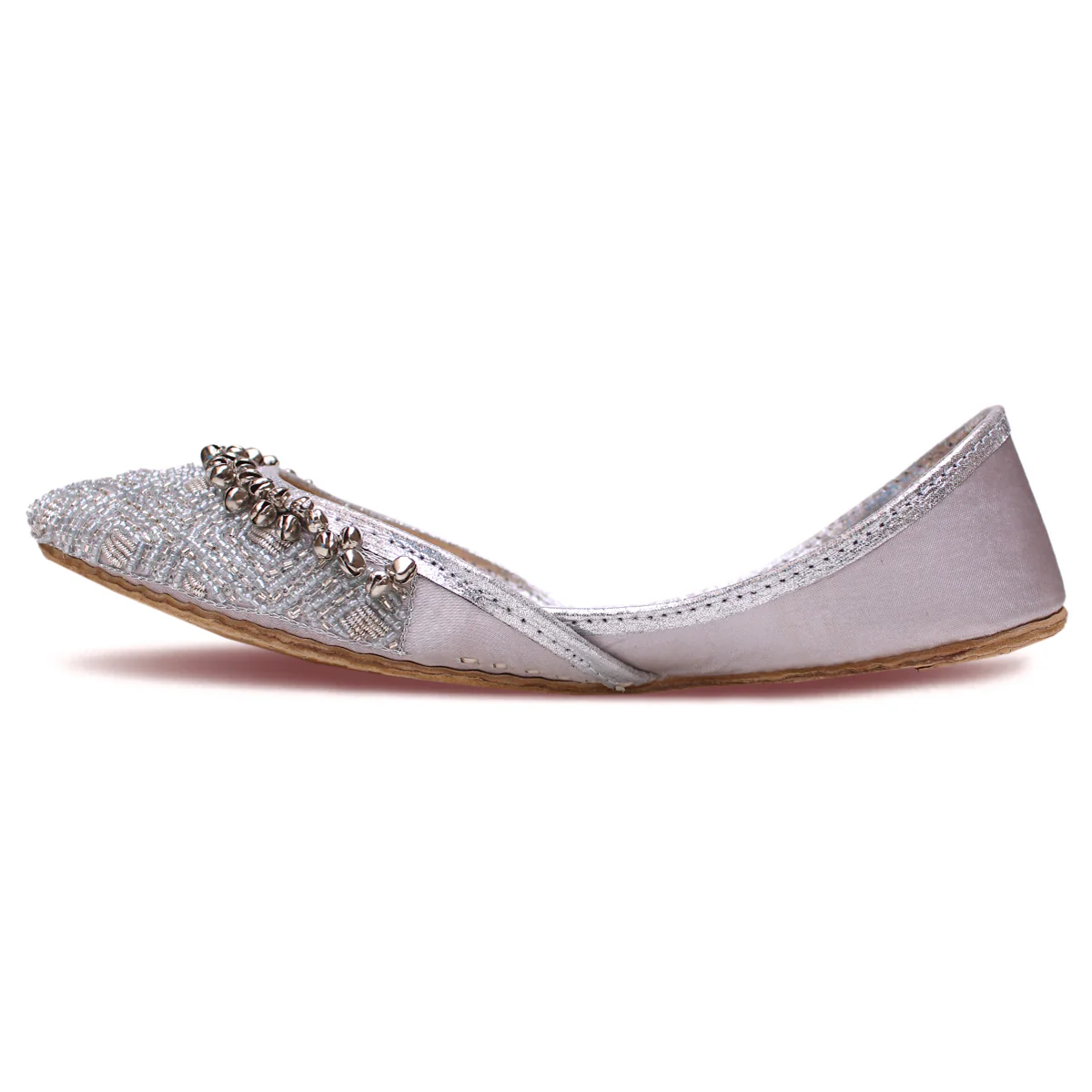 Womens "AYELIN" Embellished Flat  Khussa Pumps - Image 3