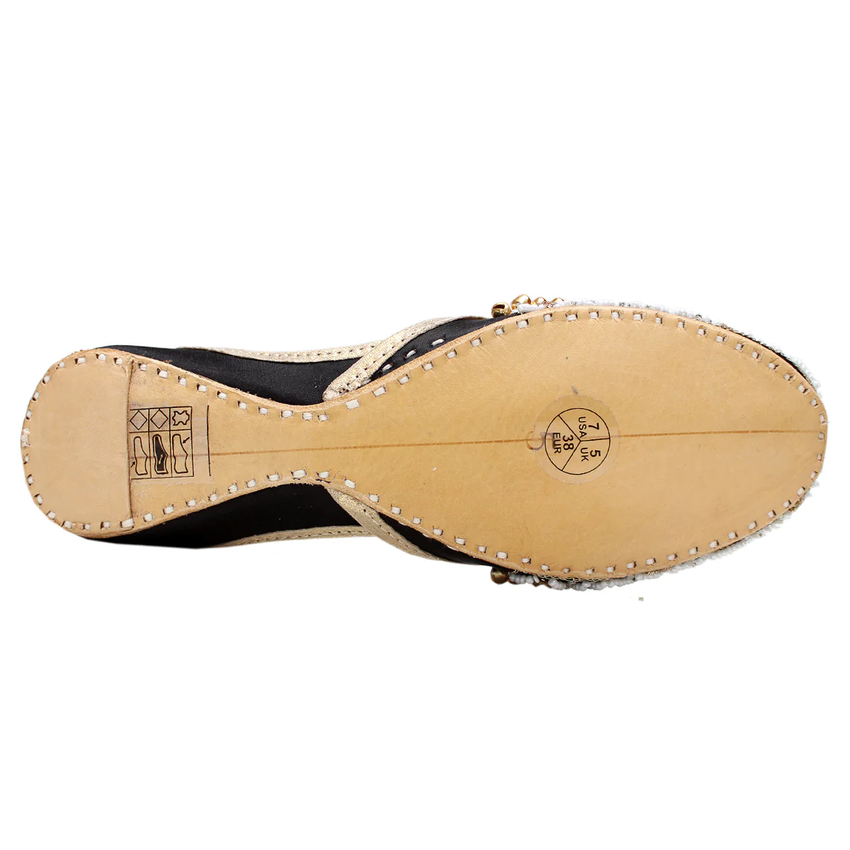 Womens "AYELIN" Embellished Flat  Khussa Pumps - Image 5