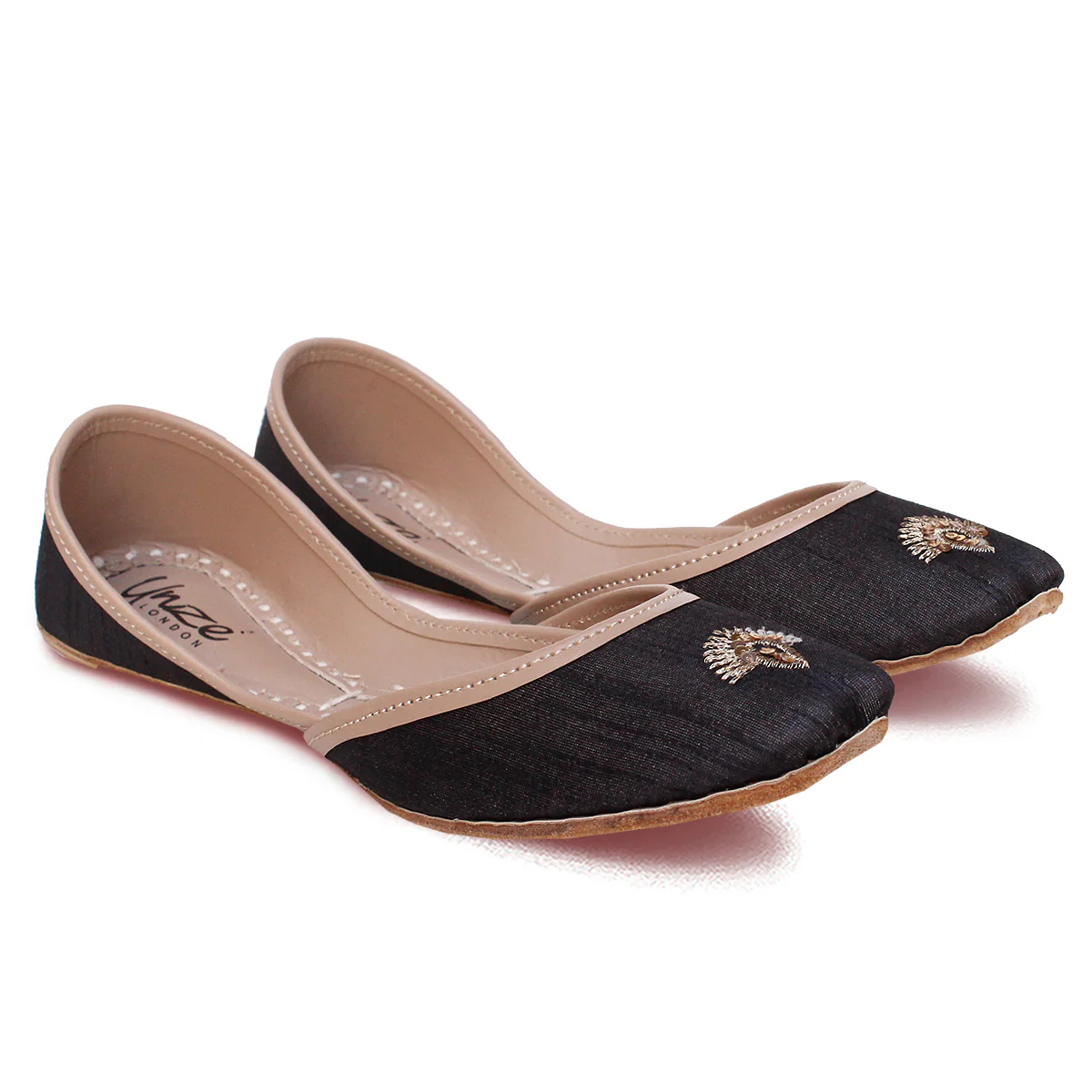 Womens "BAANU" Decorated Flat Khussa Pumps - Image 2