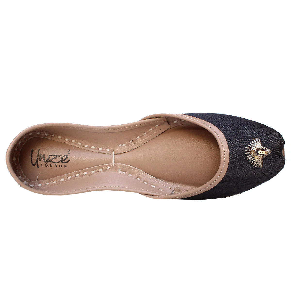 Womens "BAANU" Decorated Flat Khussa Pumps - Image 4