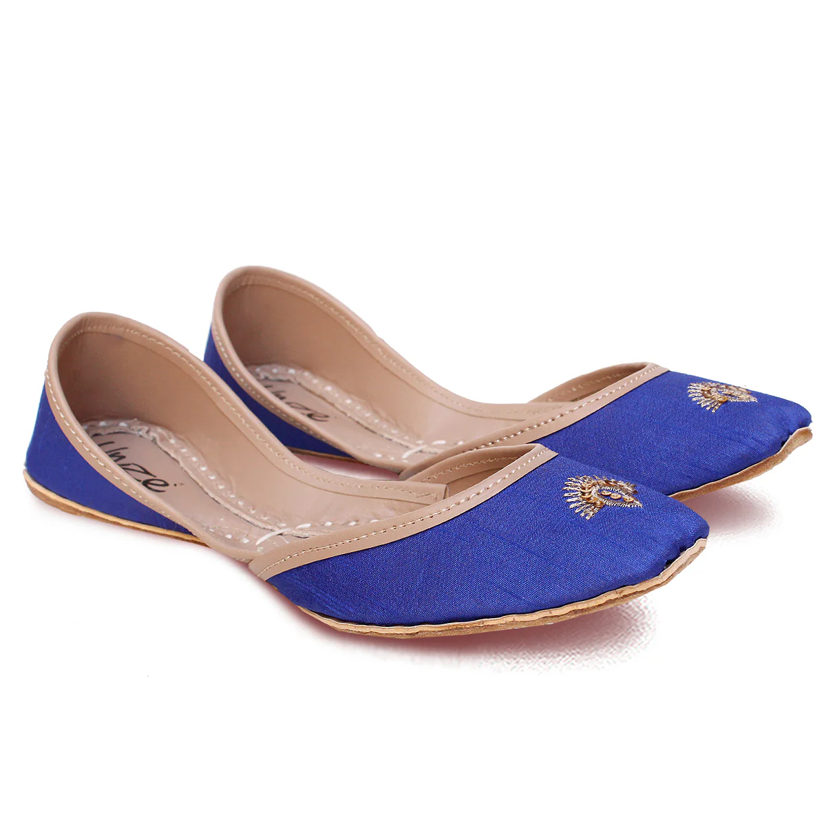 Womens "BAANU" Decorated Flat Khussa Pumps - Image 2