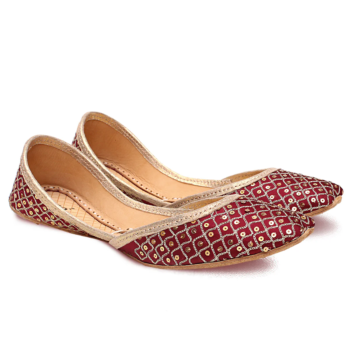 Women's "BAHAR" Embellished Flat Khussa Pumps - Image 2