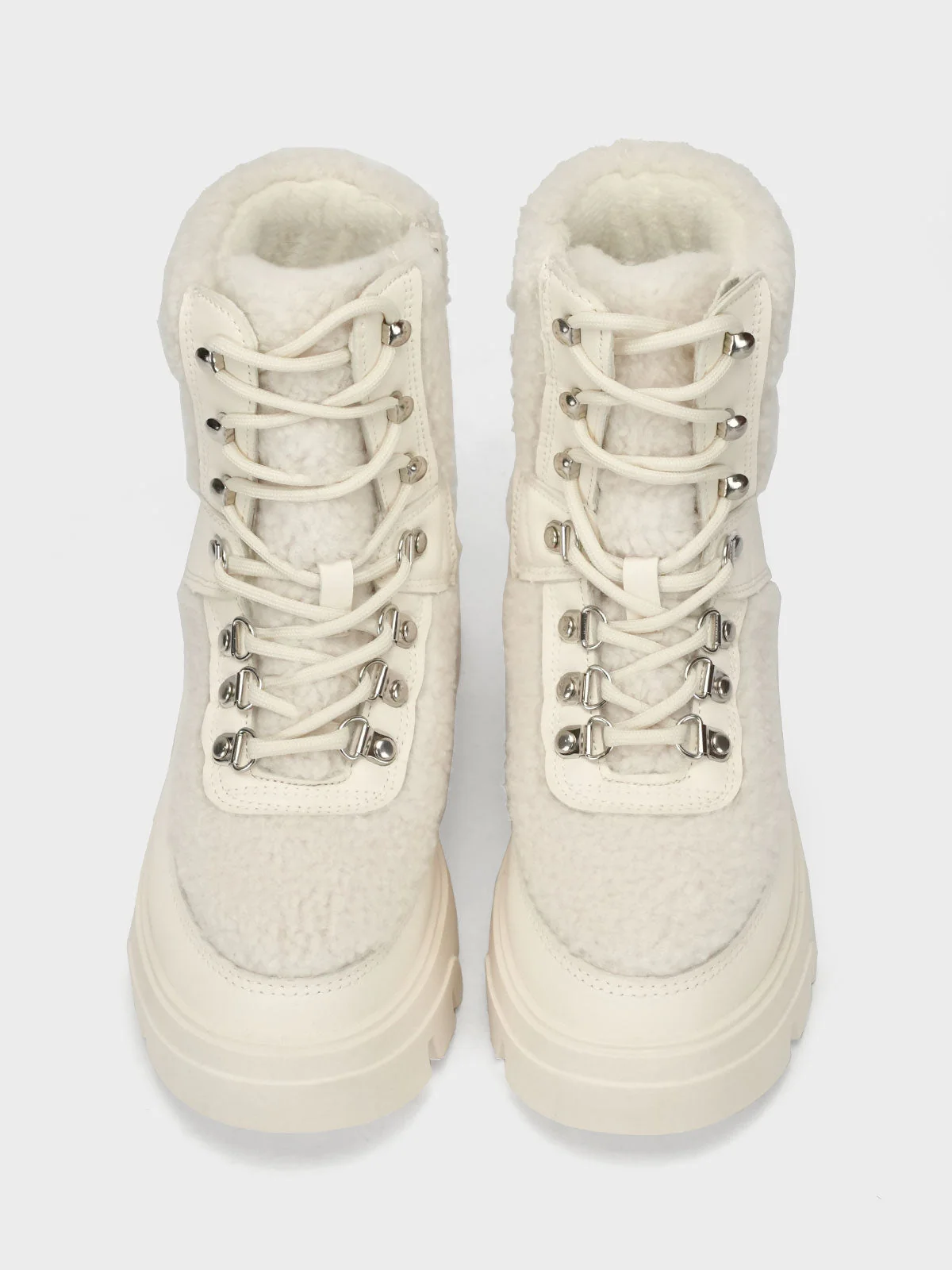 Womens "BAIZEL" Faux Fur Lace Up Boots - Image 5