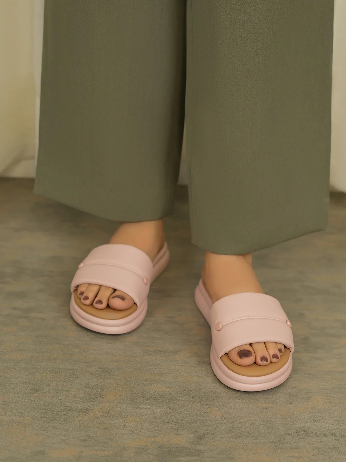 Womens "BARDOT" Super Soft Casual Slippers - Image 3