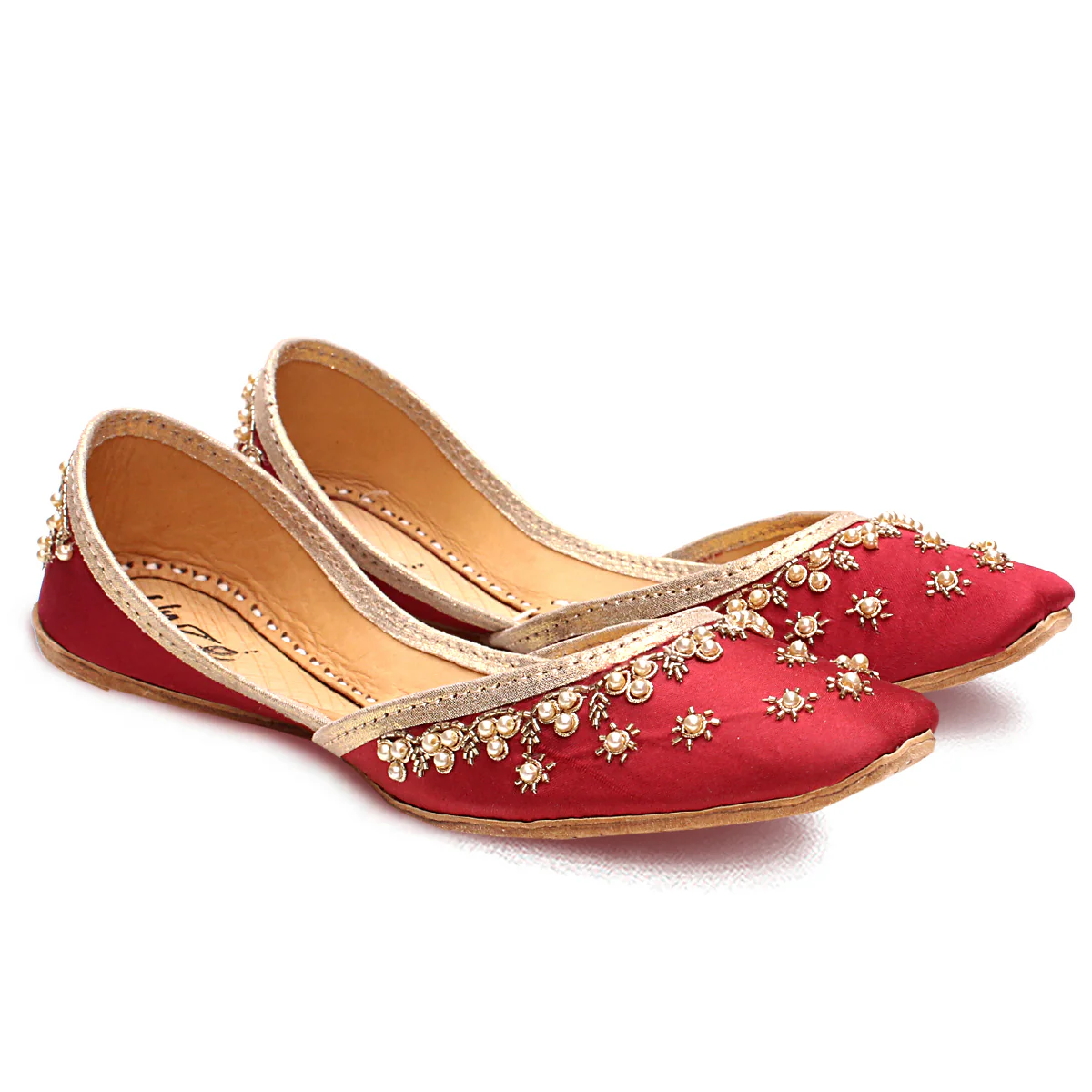 Women's "BASIK" Embellished Flat Khussa Pumps - Image 2
