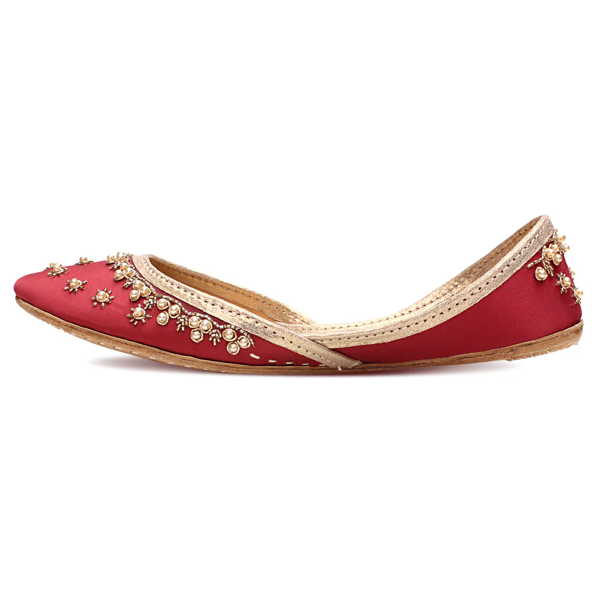 Women's "BASIK" Embellished Flat Khussa Pumps - Image 3