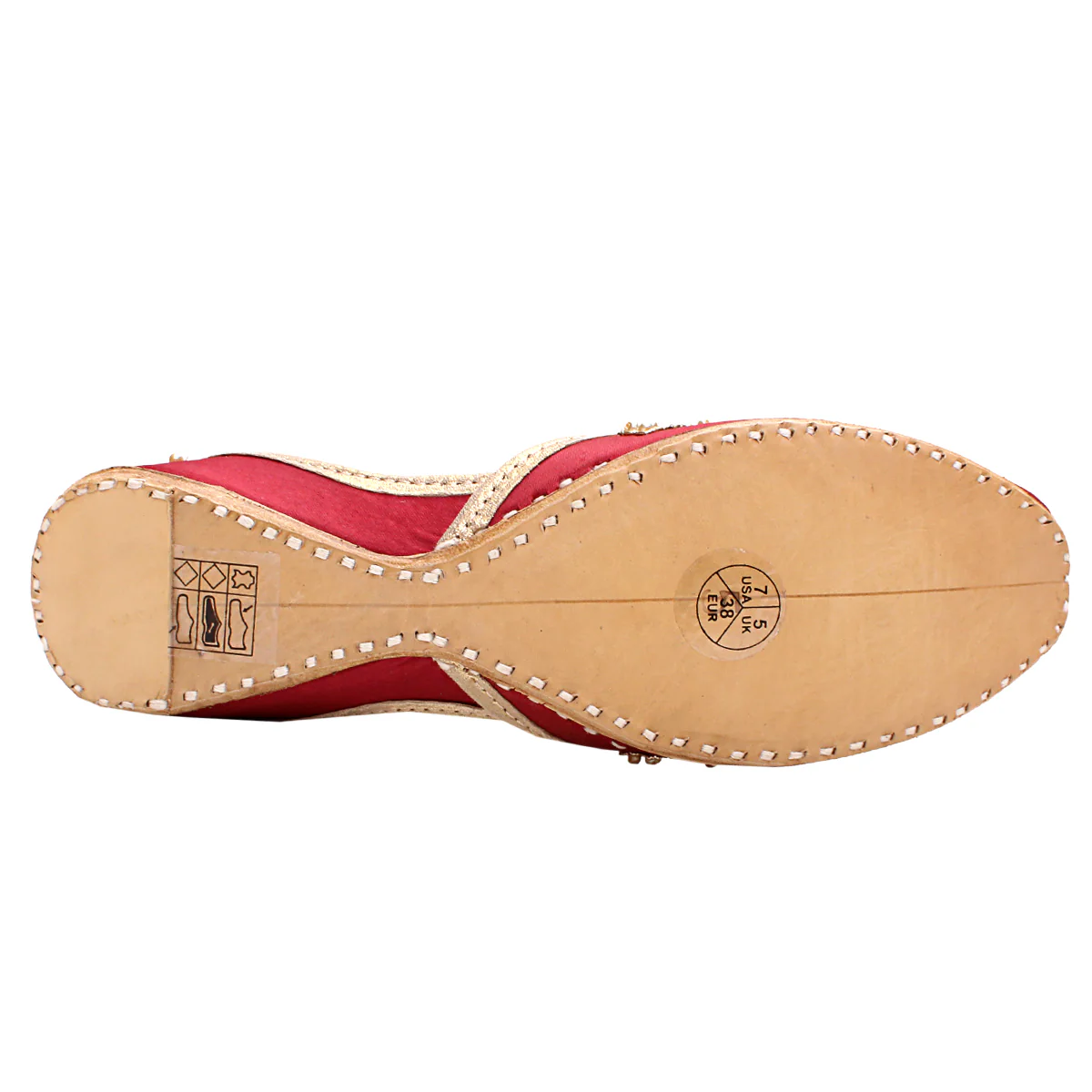 Women's "BASIK" Embellished Flat Khussa Pumps - Image 5