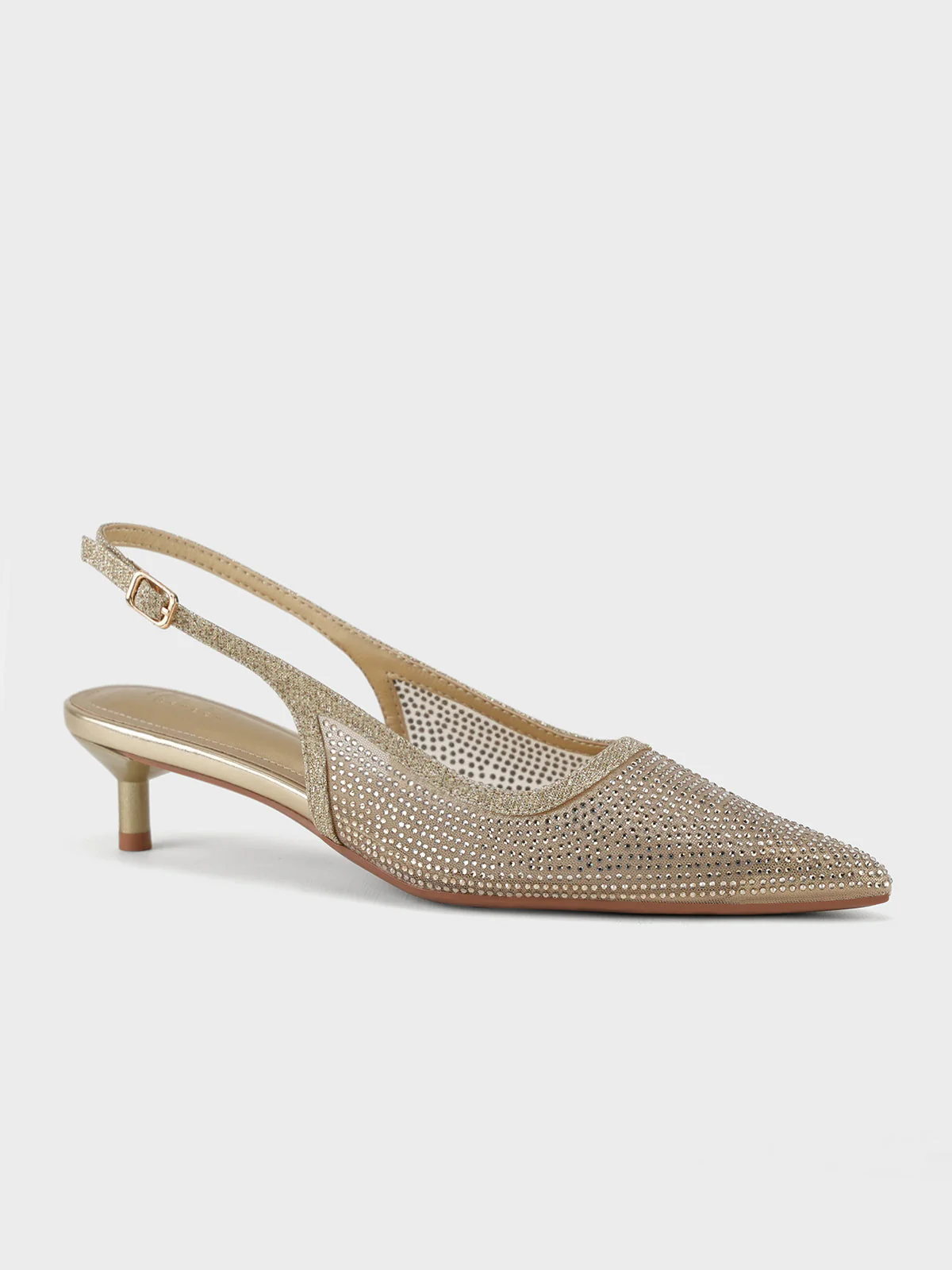 Womens "CANVAS" Pointed Back Strap Sandals - Image 2