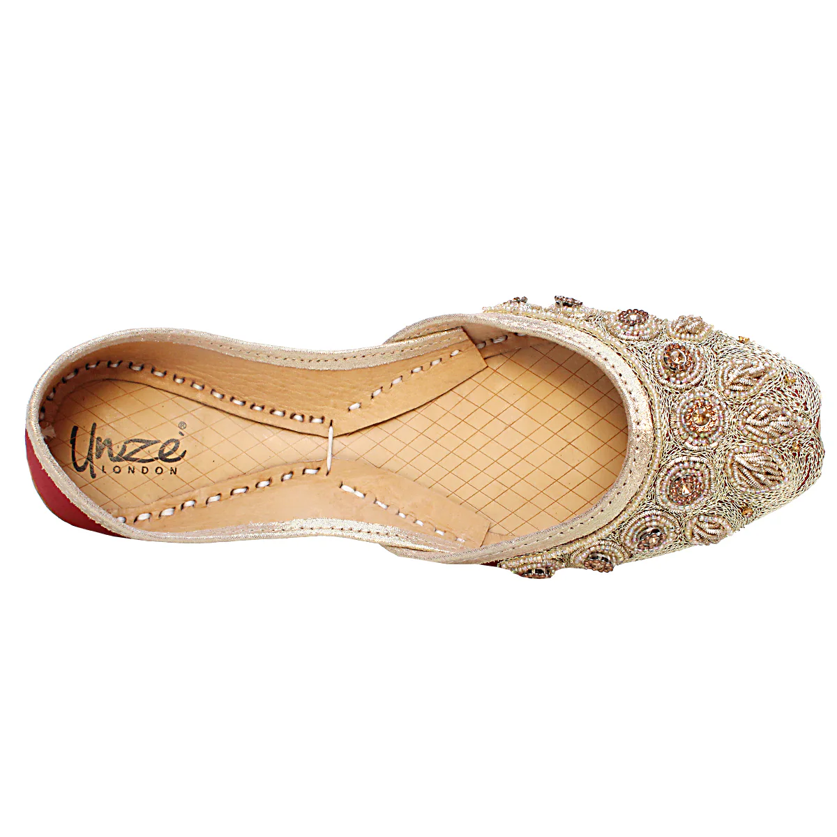 Womens "CERIN" Decorated Flat  Khussa Pumps - Image 4