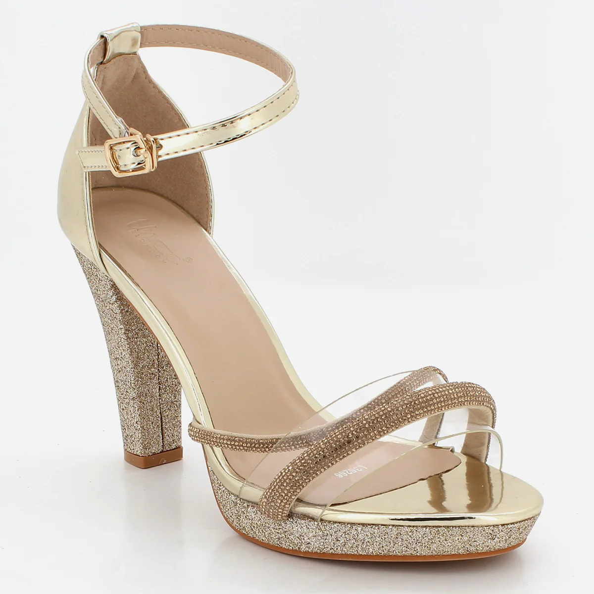 Womens "CHARLET" Fancy Block Heeled Party Sandals