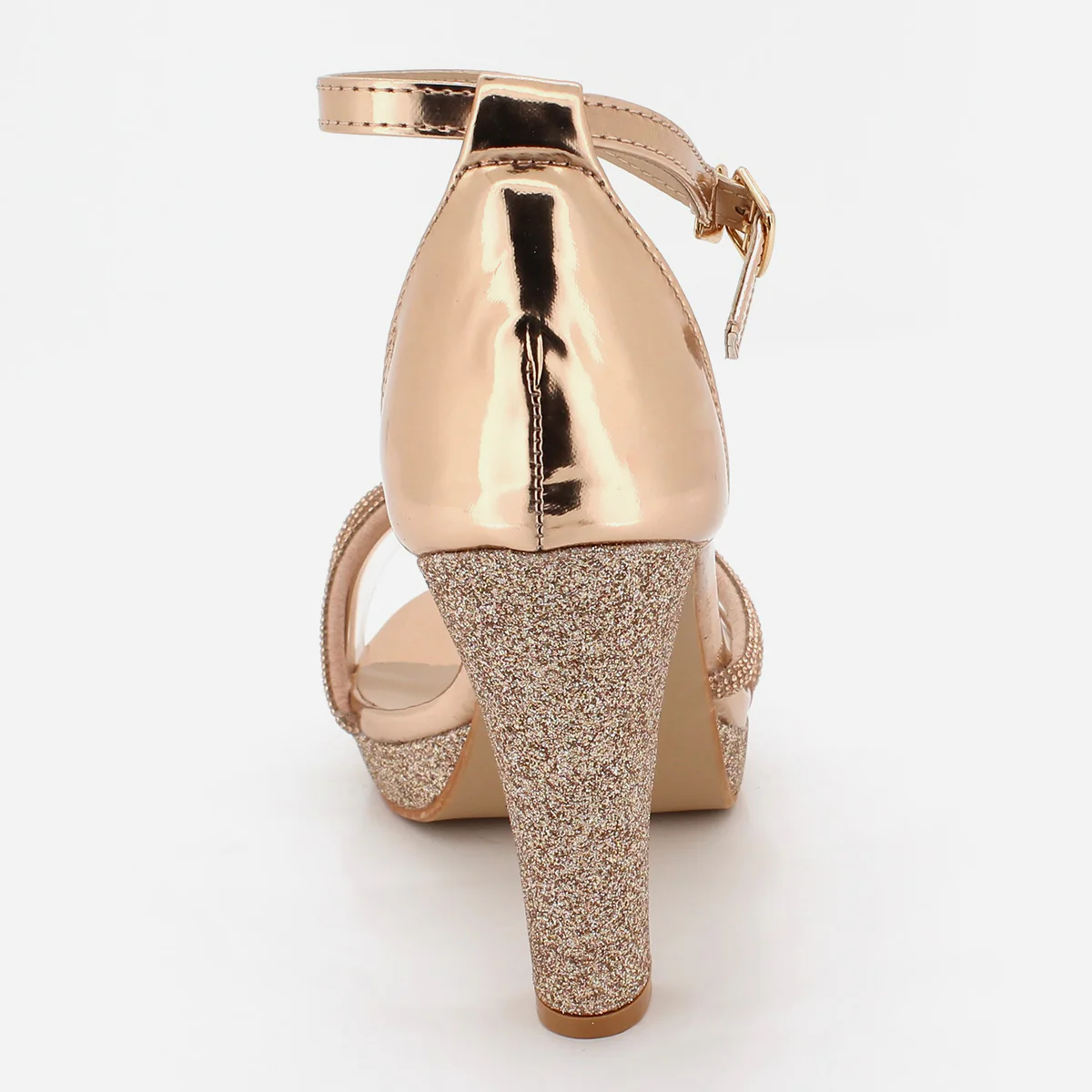 Womens "CHARLET" Fancy Block Heeled Party Sandals - Image 3