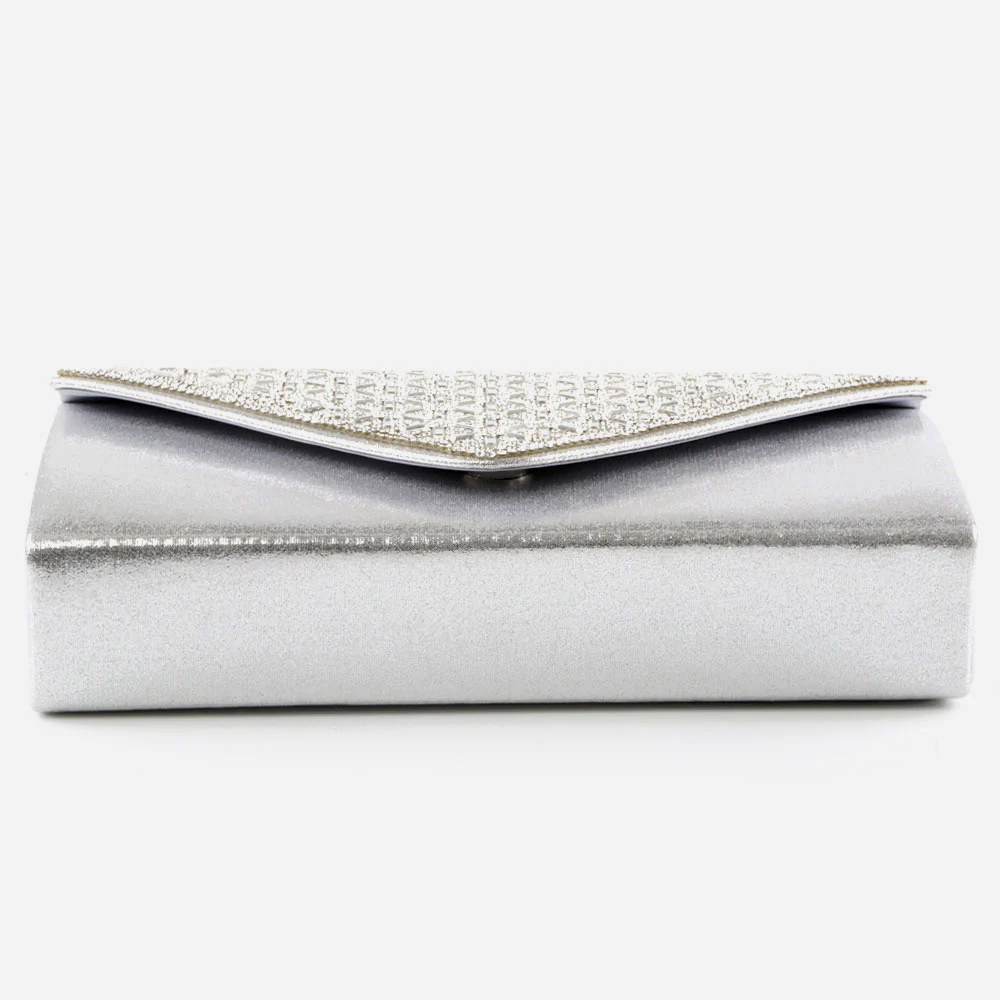 Womens Clutch Bag Wedding Handbag Prom Purse Sparkly Flap Over Diamante Party Bags Diamante Birthday Gifts for Her - Image 2