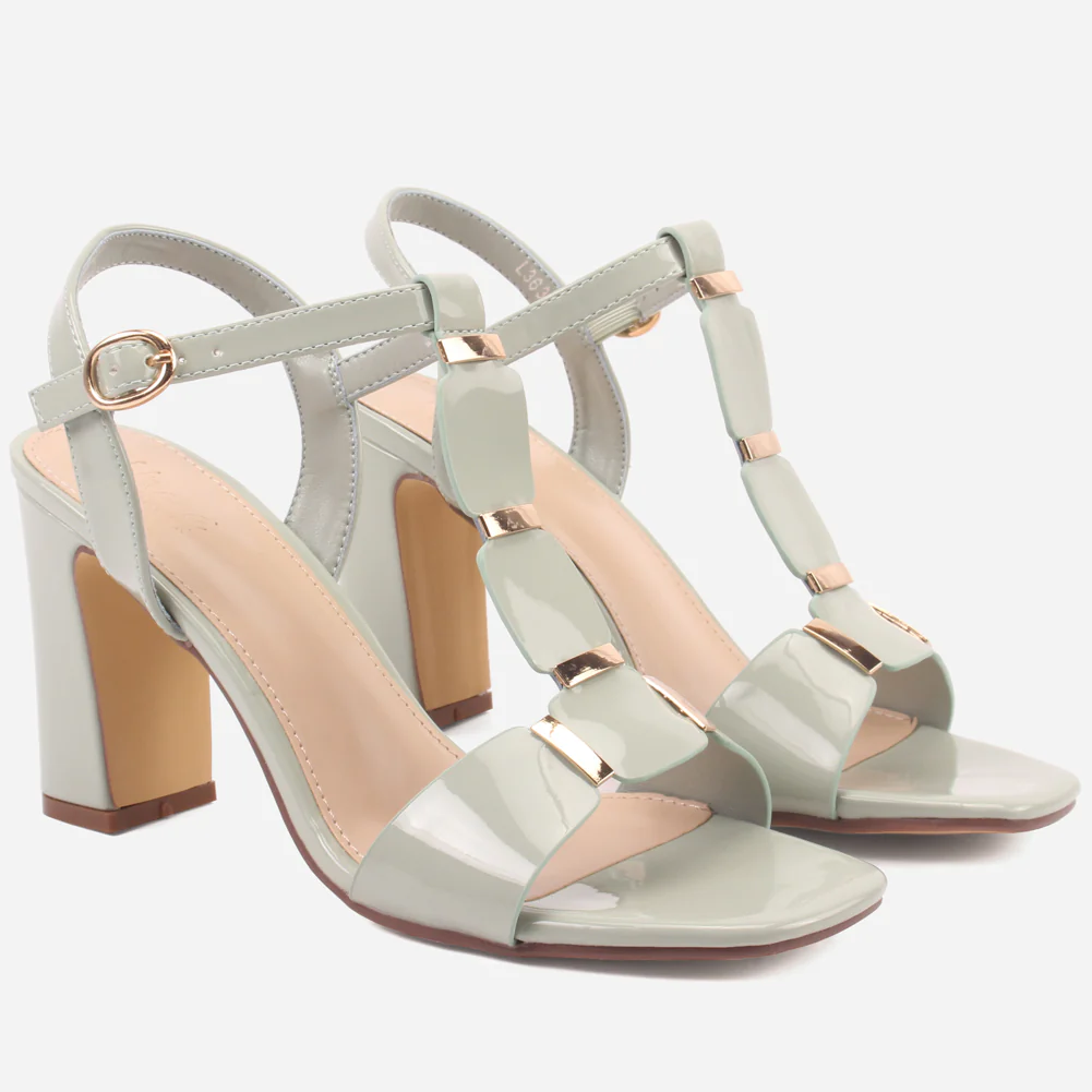 Womens "DIOAR" T-Bar Heeled Party Sandals - Image 2