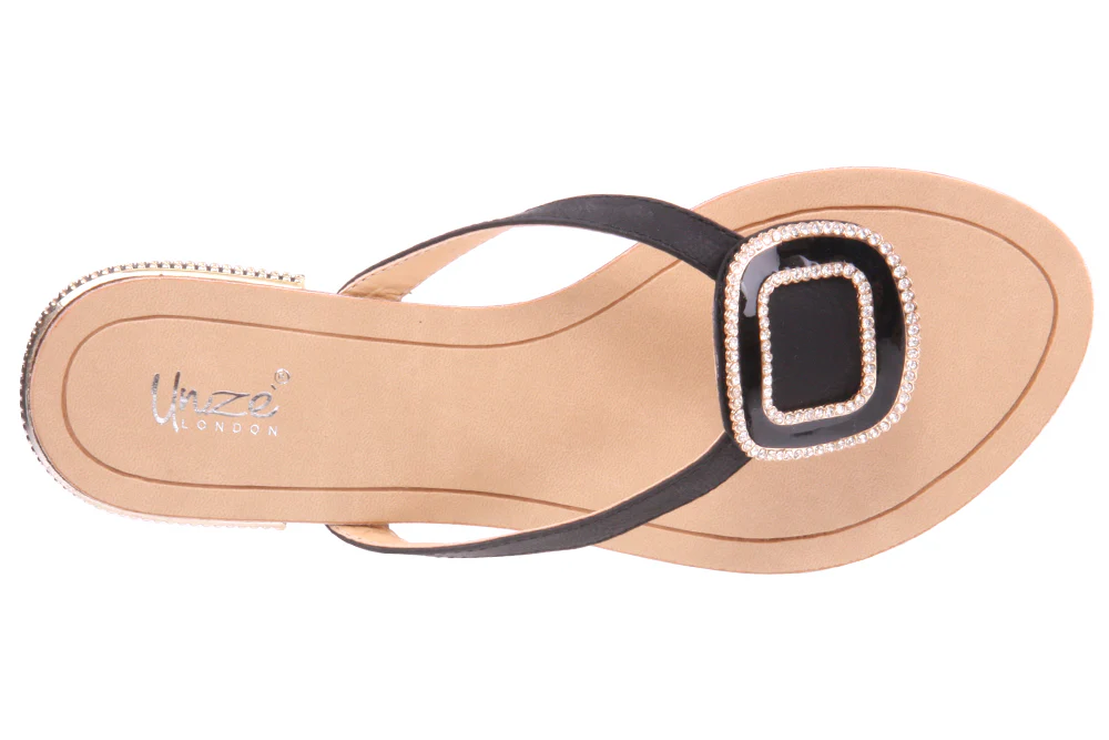 Womens Elegant 'Square' Flat Slippers - Image 4