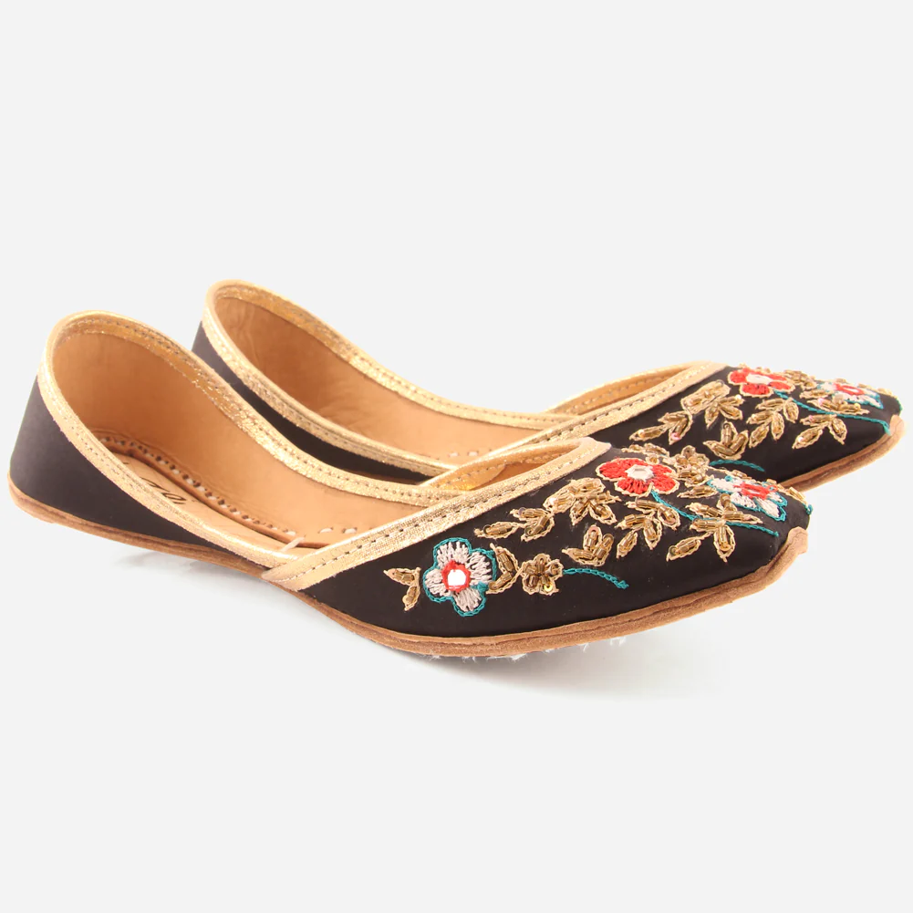 Womens "ELLY"Decorated Flats Indian Khussa - Image 2