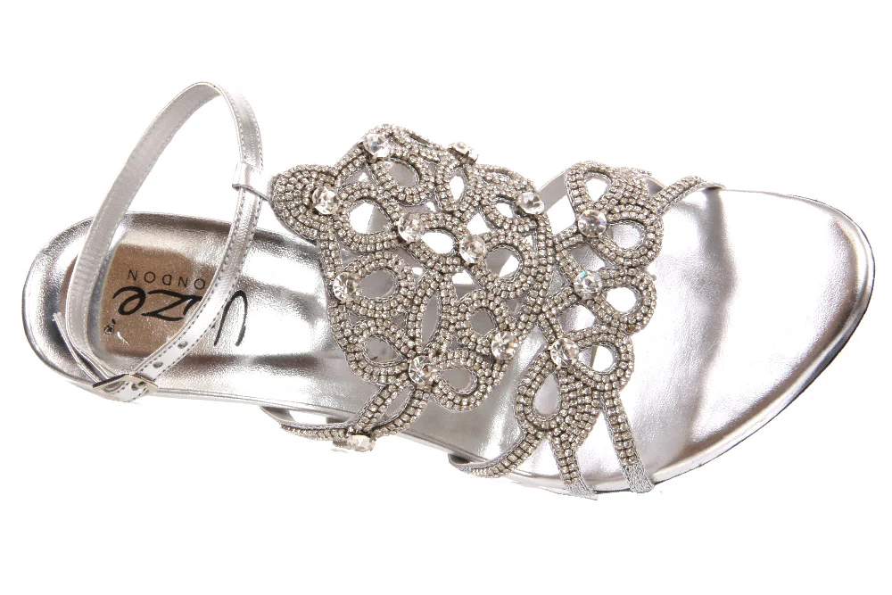 Womens Embellished 'Hoja' Evening Heel Sandal - Image 4