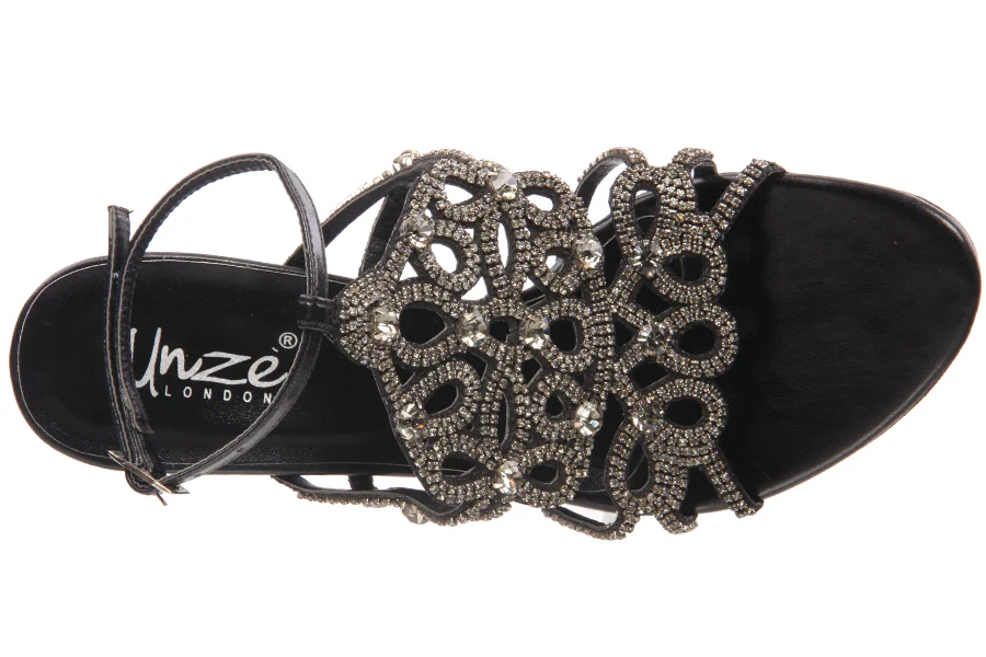 Womens Embellished 'Hoja' Evening Heel Sandal - Image 4