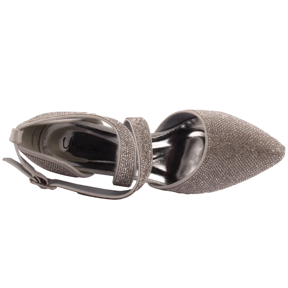 Womens ‘Esa’ Decorated Bridal Pointy Wedding Shoes - Image 4