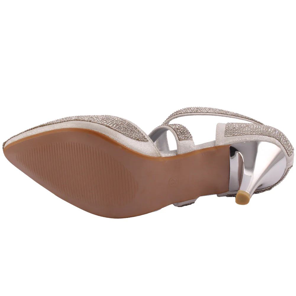 Womens ‘Esa’ Decorated Bridal Pointy Wedding Shoes - Image 5