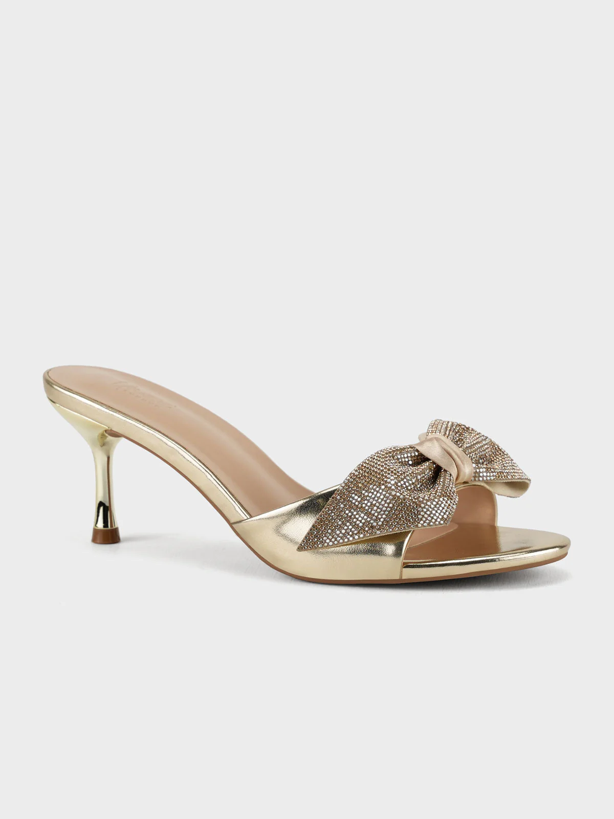 Womens "EUODIA" Shimmery Decorated Sandals - Image 2