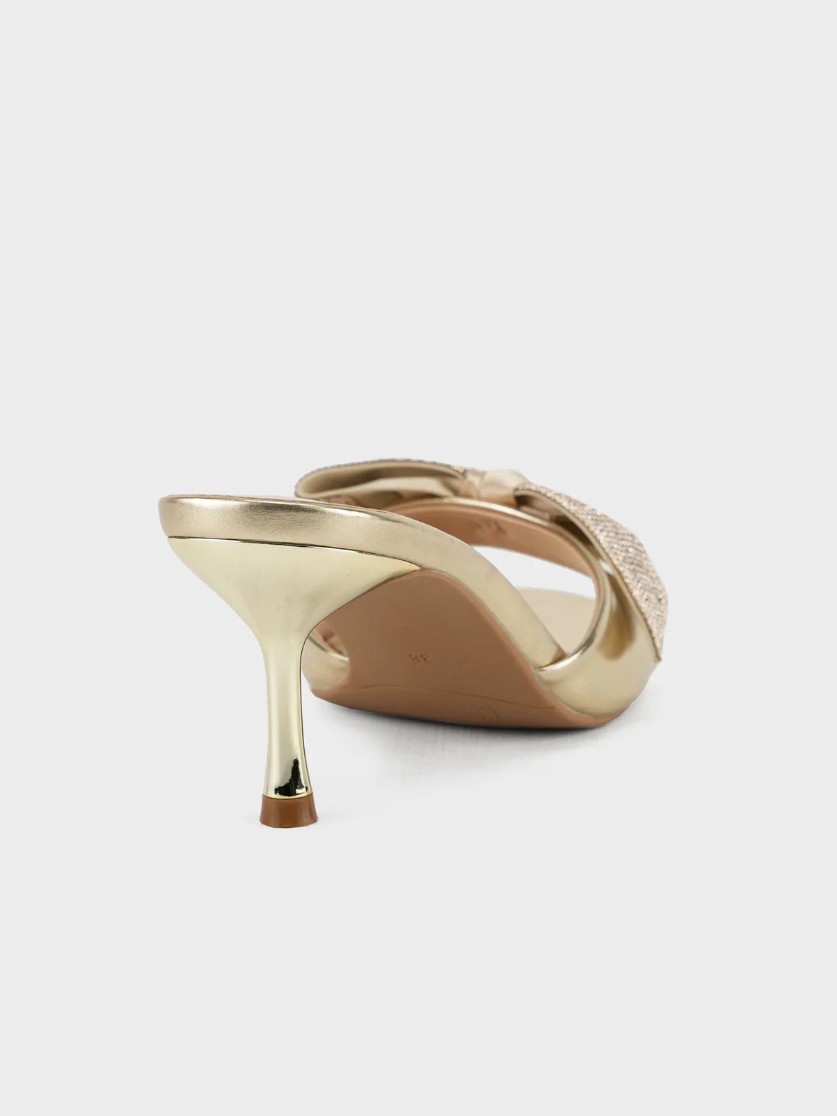 Womens "EUODIA" Shimmery Decorated Sandals - Image 5
