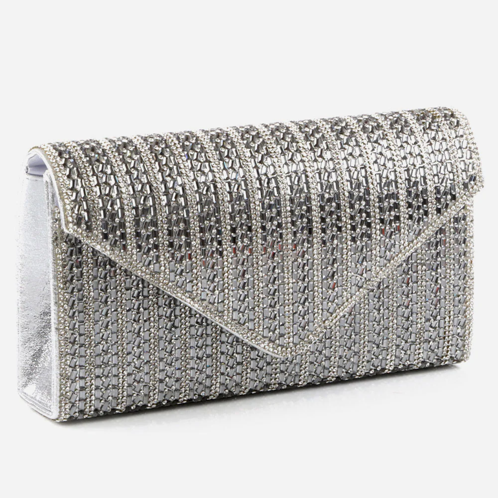 Womens Evening Clutch Bag Wedding Handbag Prom Purse Sparkly Bridal Party Bags Diamante Birthday Gifts for Her