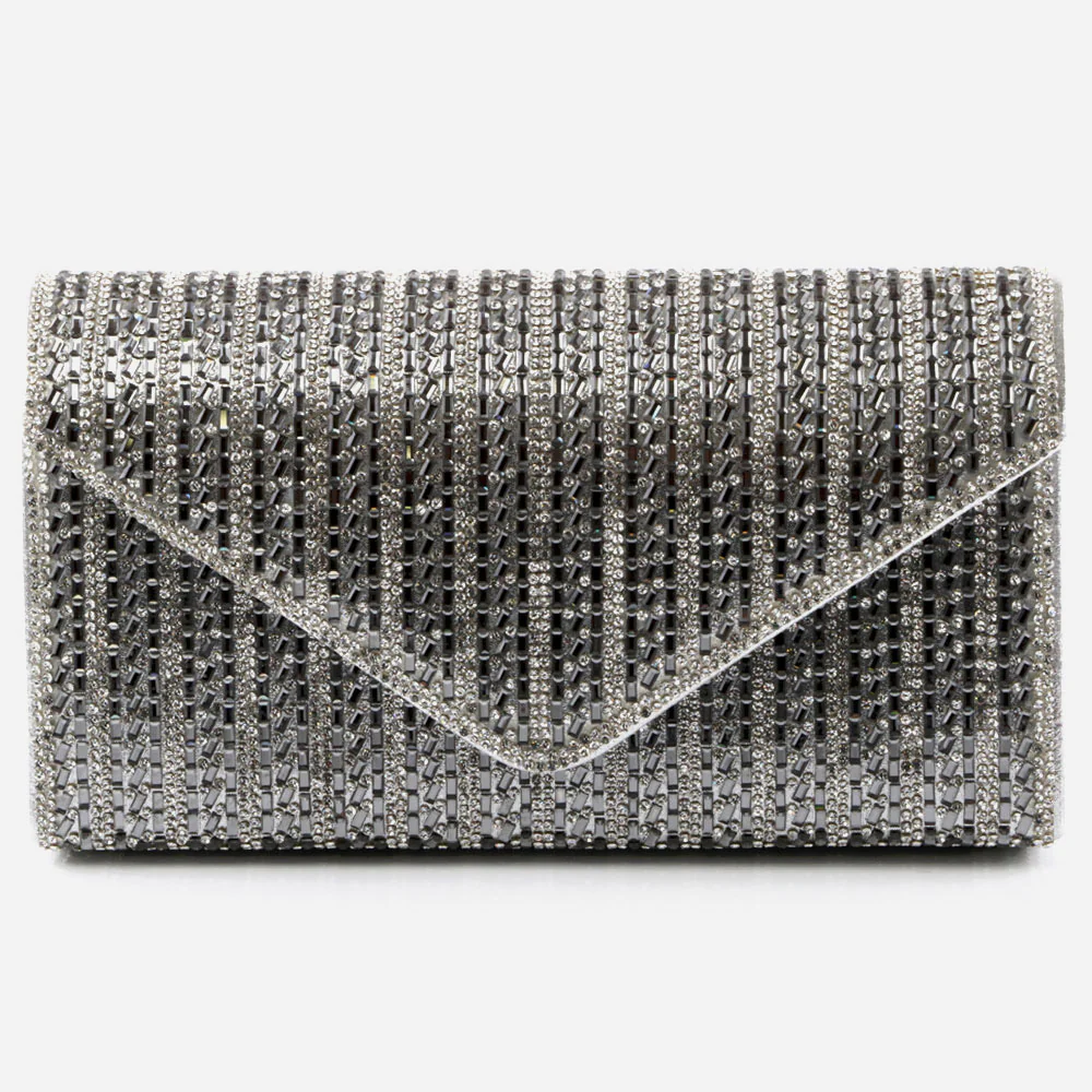 Womens Evening Clutch Bag Wedding Handbag Prom Purse Sparkly Bridal Party Bags Diamante Birthday Gifts for Her - Image 3