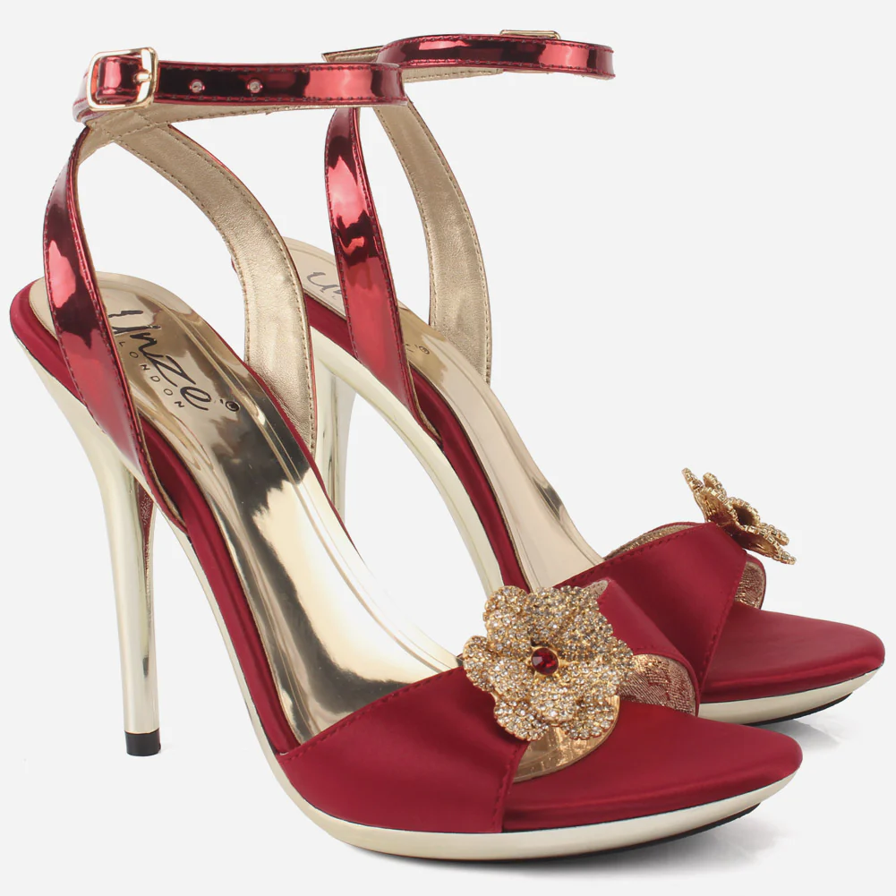Women's "FLOEY" Flower Decorated Evening Sandals - Image 2