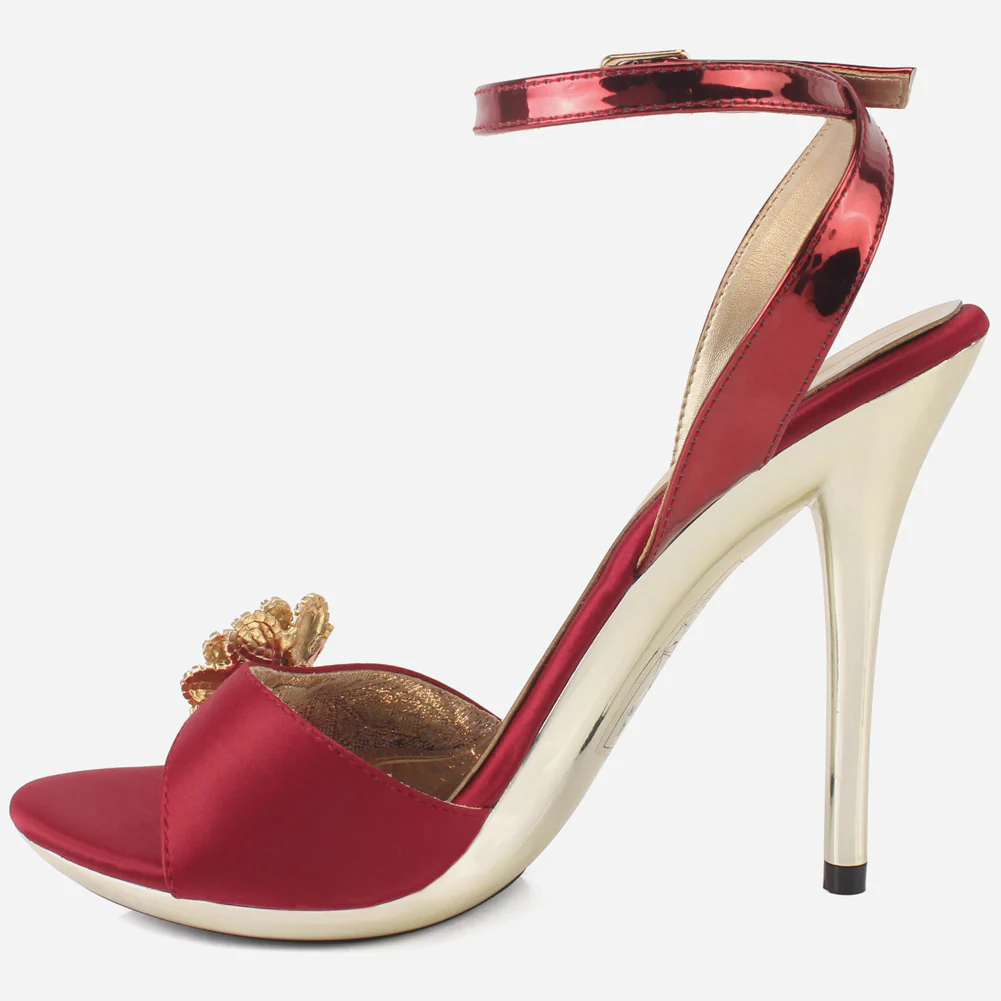 Women's "FLOEY" Flower Decorated Evening Sandals - Image 3