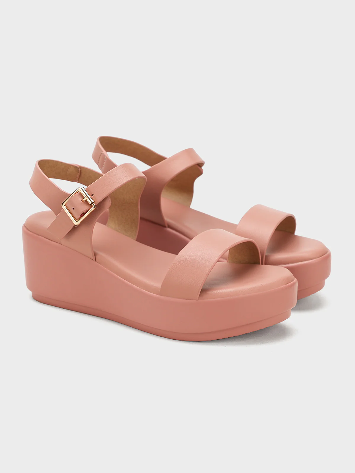 Womens "GITANE" Soft Wedge Sandals - Image 2