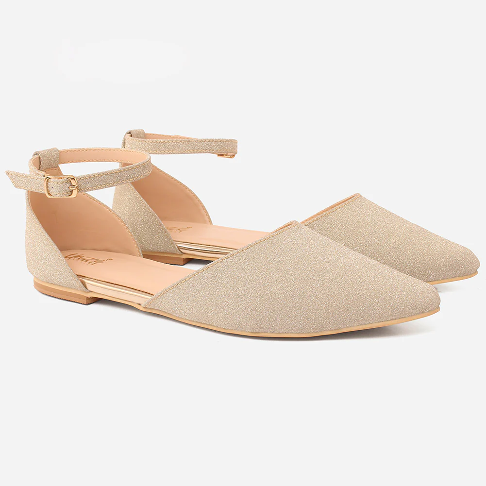 Womens "HARLEY" Ballet Flats Ankle Strap Dress Shoes Sandals - Image 2