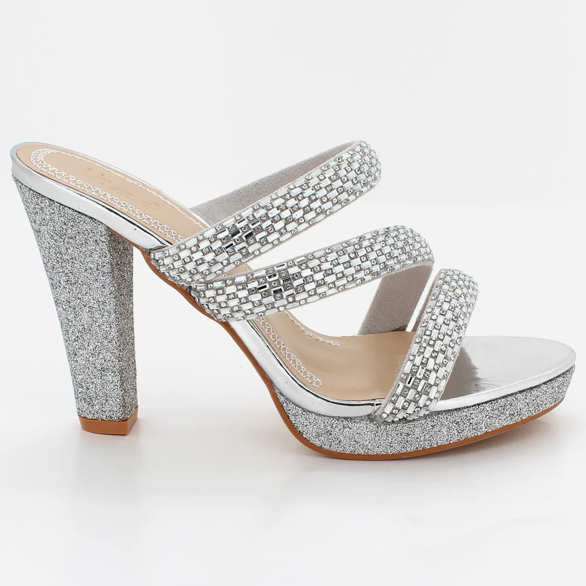 Womens "HEENA" Crystal Adorned Party Sandals - Image 2