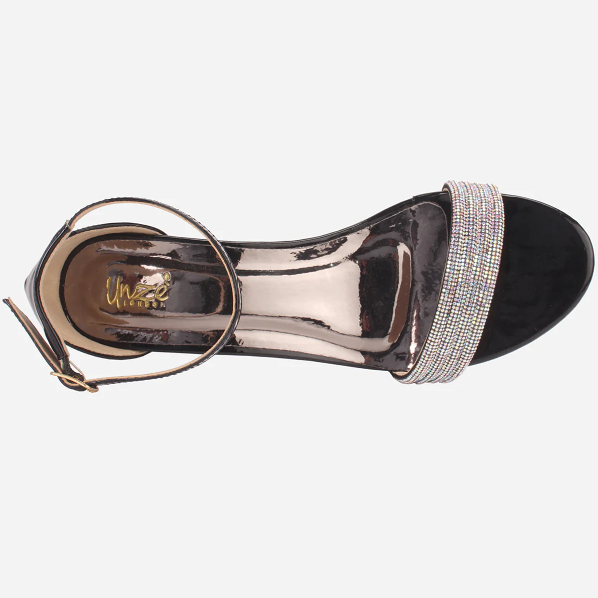 Womens "HORAIN" Open Toe Block Heeled Sandals - Image 4