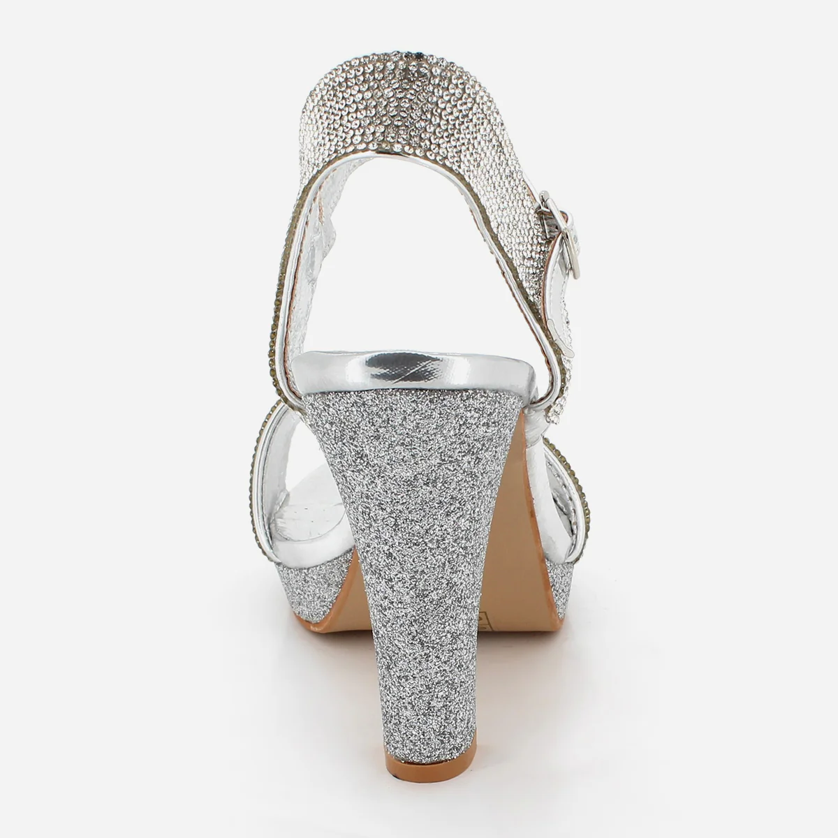 Womens "ILIANA" Embellished Block Heeled Party Sandals - Image 3