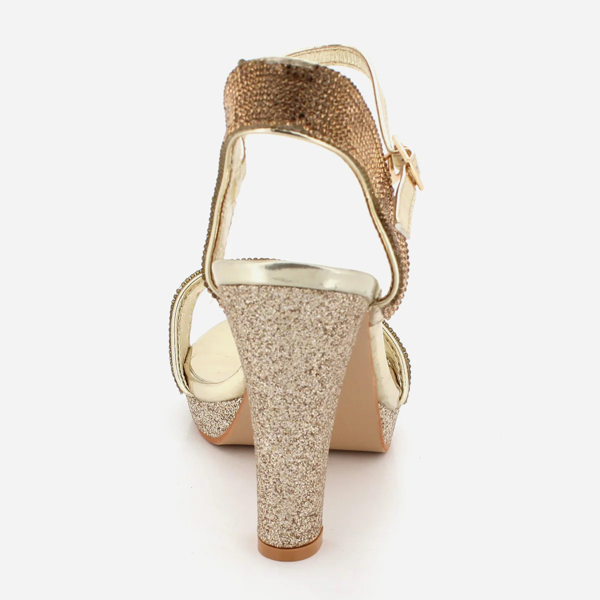 Womens "ILIANA" Embellished Block Heeled Party Sandals - Image 3